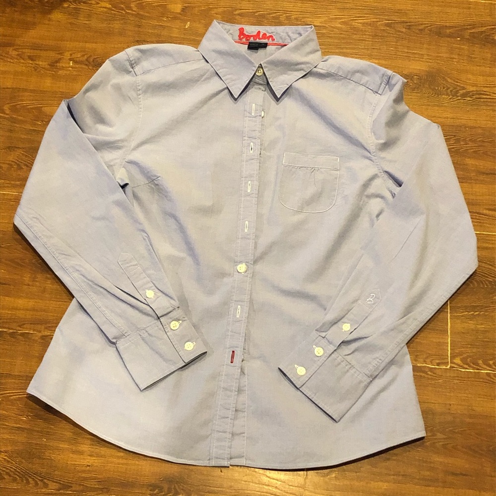 Boden Girls Blue Button Down